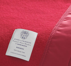Cherry Red - Duchess Pure New Merino Wool Blanket
