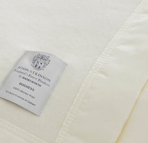 Wool White - Duchess Pure New Merino Wool Blanket